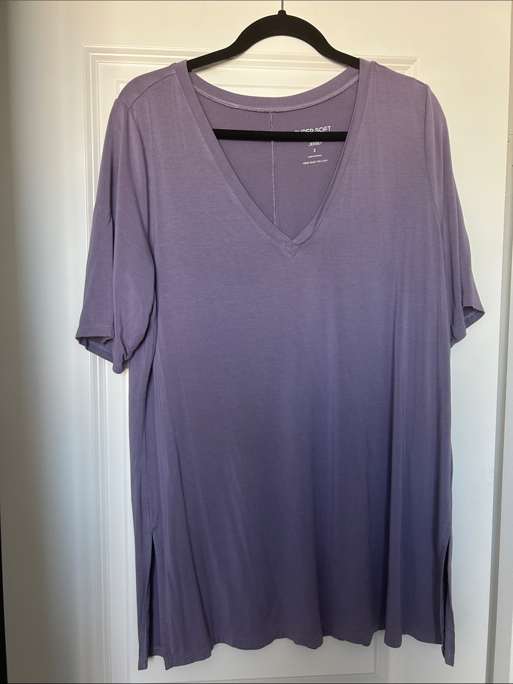 Everyday V-Neck Tunic Top - Lavender